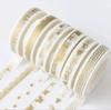2 Rolls Random Masking Paper Washi Tape Cute Gold Fence Lace DIY Scrapbooking