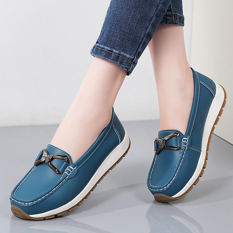 

Женская обувь больших размеров с нескользящей подошвой на осень 2025: Модная мамина обувь в иностранном стиле (Размеры 36-44) 44