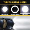 3.5" Projector COB LED Eyes Angel Halo Lights Fog DRL Ring Driving Lamp White 2X