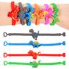 6pcs Dinosaur Party Rubber Bangle Bracelets Rings Kids Boys Jungle Dino Theme Birthday Party Decoration Favors Gifts for Guests