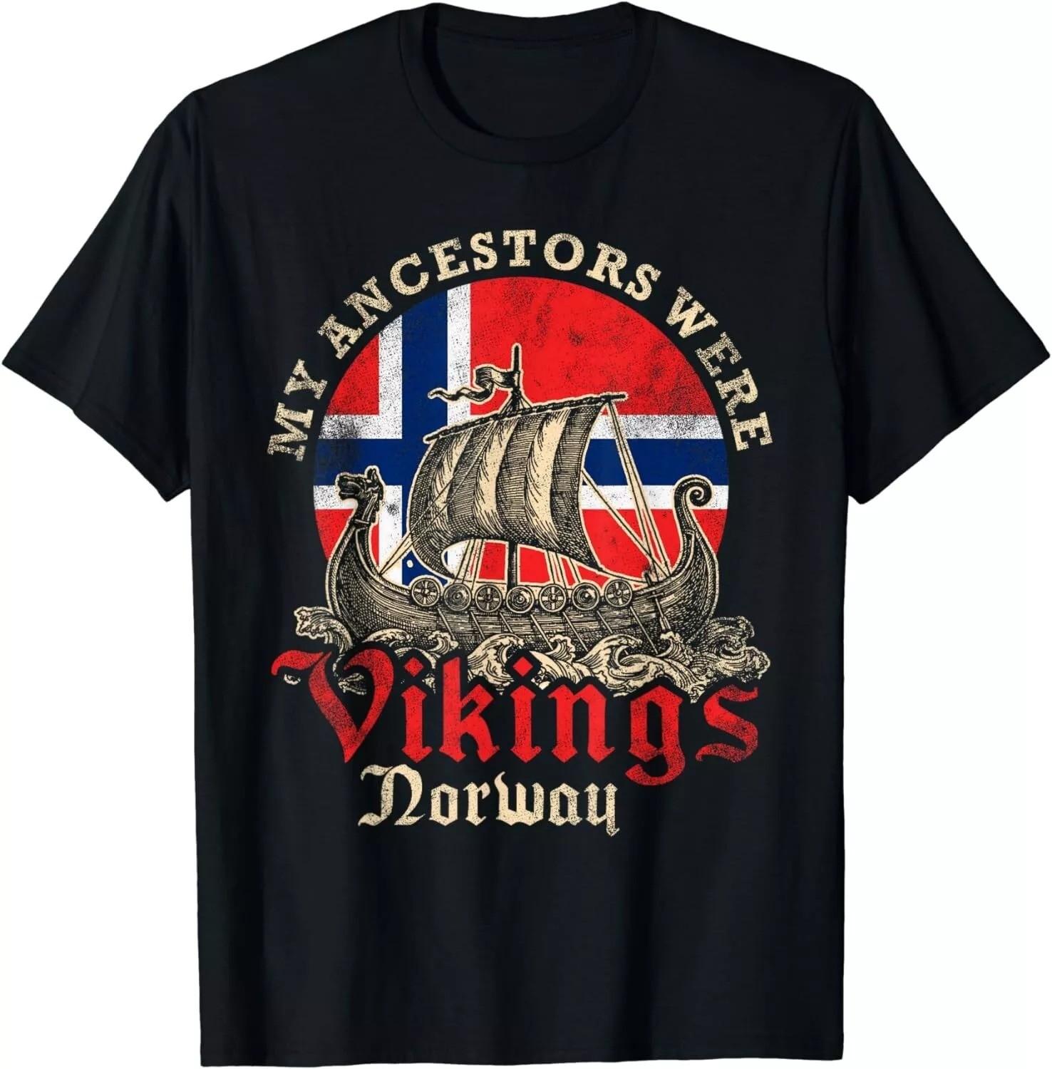 2025/Norwegian Norway Viking Ship Flag Gift Unisex T-Shirt S разноцветный