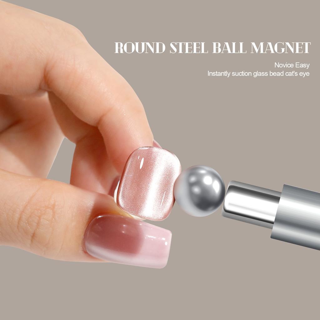 Double-end Nail Magnetic Stick for Cat Magnetic Gel Strong Gel Magnet Ball Large Cylinder Pen Detachable Manicure Magnetic Tools