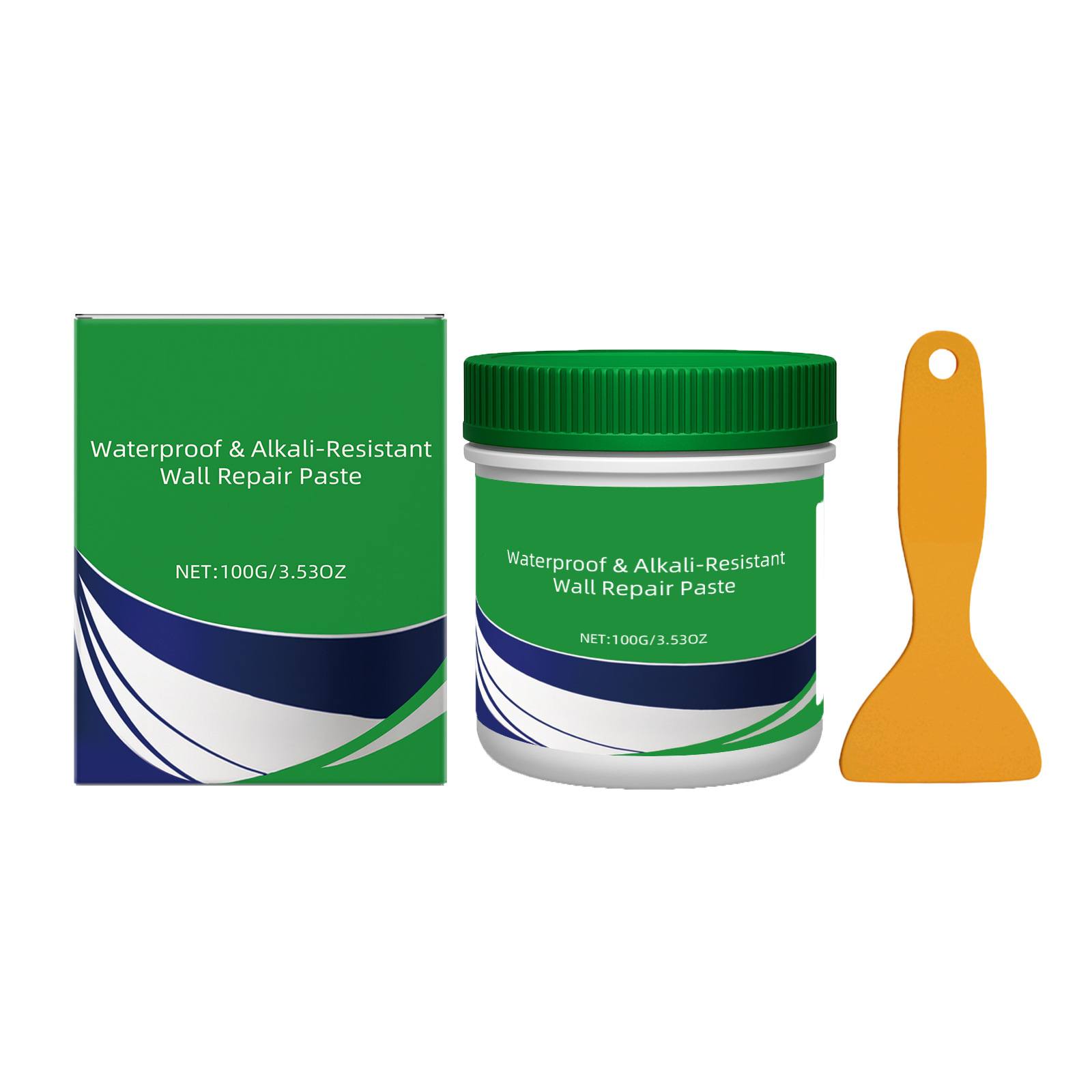 

Настенная паста, паста для заполнения трещин, настенная паста, набор для ухода за стенами, набор для реставрации стен своими руками со шпателем, 100 г One Size белый