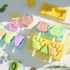Molde de Silicona de Dibujos Animados Vaca Hielo Pata de Gato Mariposa Crema Con Tapa Flor Paleta Bandeja Cubitos de Hielo Molde Queso Regalo Gadgets de Cocina