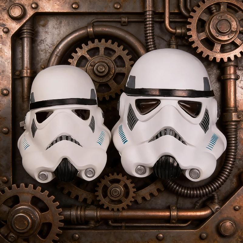 Herocross White Soldier Helmet Mask Planet Power Awakening Soldier Helmet Role Playing War Halloween Helmet Props Surprise