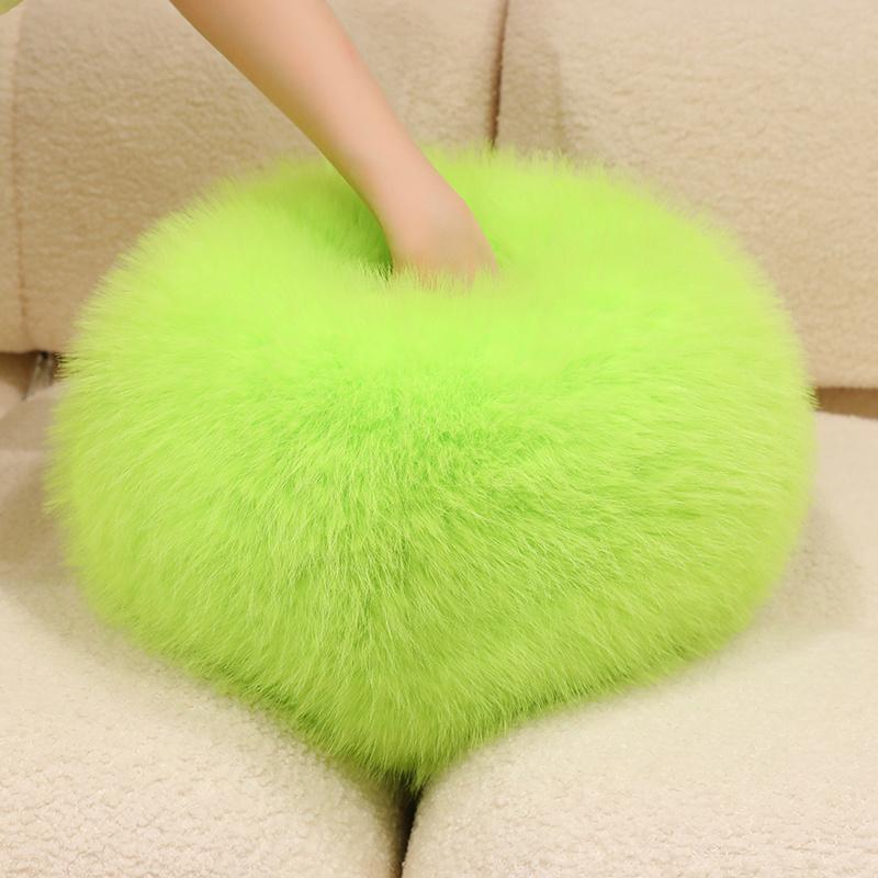 30x30cm Fluffy Ball Plush Toy Colorful Sport Indoor Interactive Plushie Back Support Cushion Birthday Gift