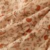 100% Cotton Crepe Nightgowns for Women Spring / Summer Long-sleeved Home Skirts Soft Retro Loose Loungewear Thin Pajamas