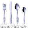 Children's Cutlery Tableware Stainless Steel Cartoon Giraffe Child Fork Knife Spoon Kids 4pcs Dinnerware Sets For Home Kitchen