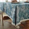 Tovaglia Stile Pittura a Olio Retrò Tovaglia da Tavolo da Cucina Copritavolo Rettangolare in Cotone Lino Jacquard Tovaglie Rettangolari Copritavolo da Tavola da Pranzo