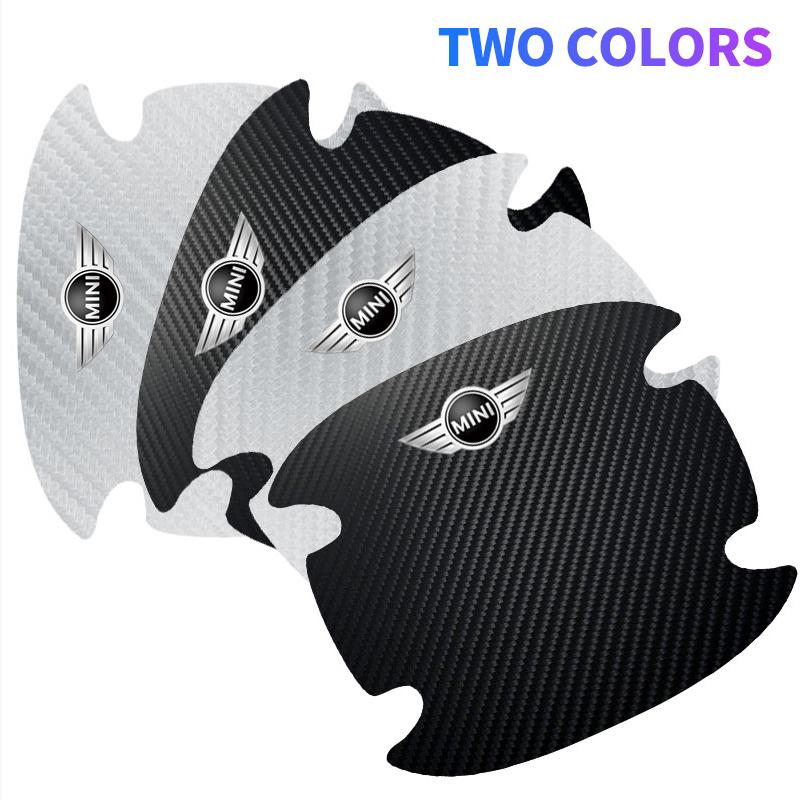 New 4PCS Car Door Handle Protection Sticker Emblem Car Styling For MINI Cooper F56 F55