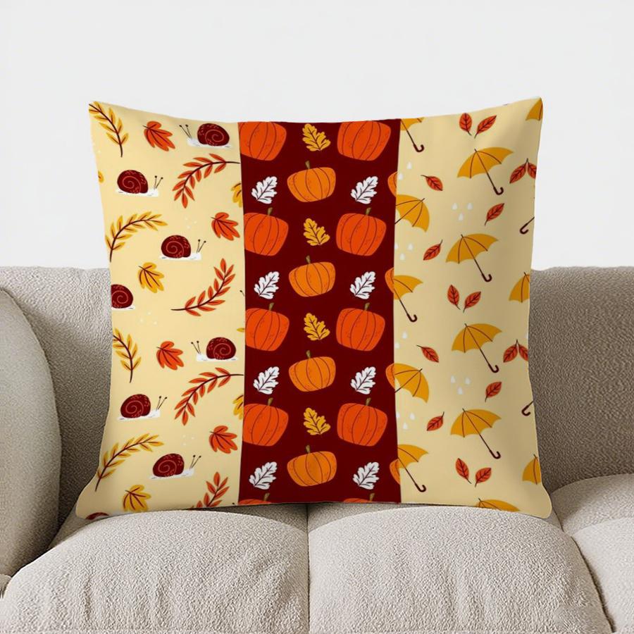Home Decor Autumn Leaves Patterned Decorative Pillow Cover Pattern Cushion Cover Suitable For Sofa Bedroom Car Pillow Cover