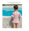 New Two-Tone Cartoon One-Piece Swimsuit for Girls - Stylish Beachwear for Vacations