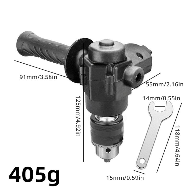 90 Degree Corner Drill Adapter with Metal Construction for Multiple Use in Furniture Assembly and Automotive Repair
