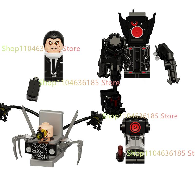 Skibidi Toilet Man Anime Cartoon Bricks Dolls Cameraman Speakerman TV Man Mini Action Bricks Toy Figures Building Blocks