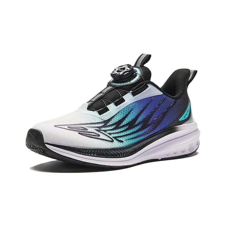 Anta Kids Hailang Lite Comfortable Lightweight Shock Absorbing Wear Resistant Low Top Running Shoes Kids Running Shoes White Black Green 312345530-8