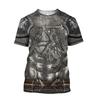 T-Shirts Ritter Mittelalterliche Rüstung 3D-Druck T-Shirt Kinder Rundhals Sommer Mode T-Shirt Junge Mädchen Unisex Hip Hop Lockere Kleidung