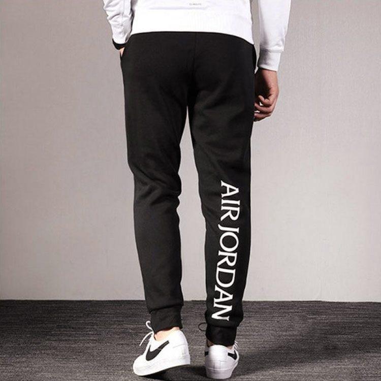 Jordan Knitted Sweatpants Men's Black Thickened Cuffed Pants DH9503-010