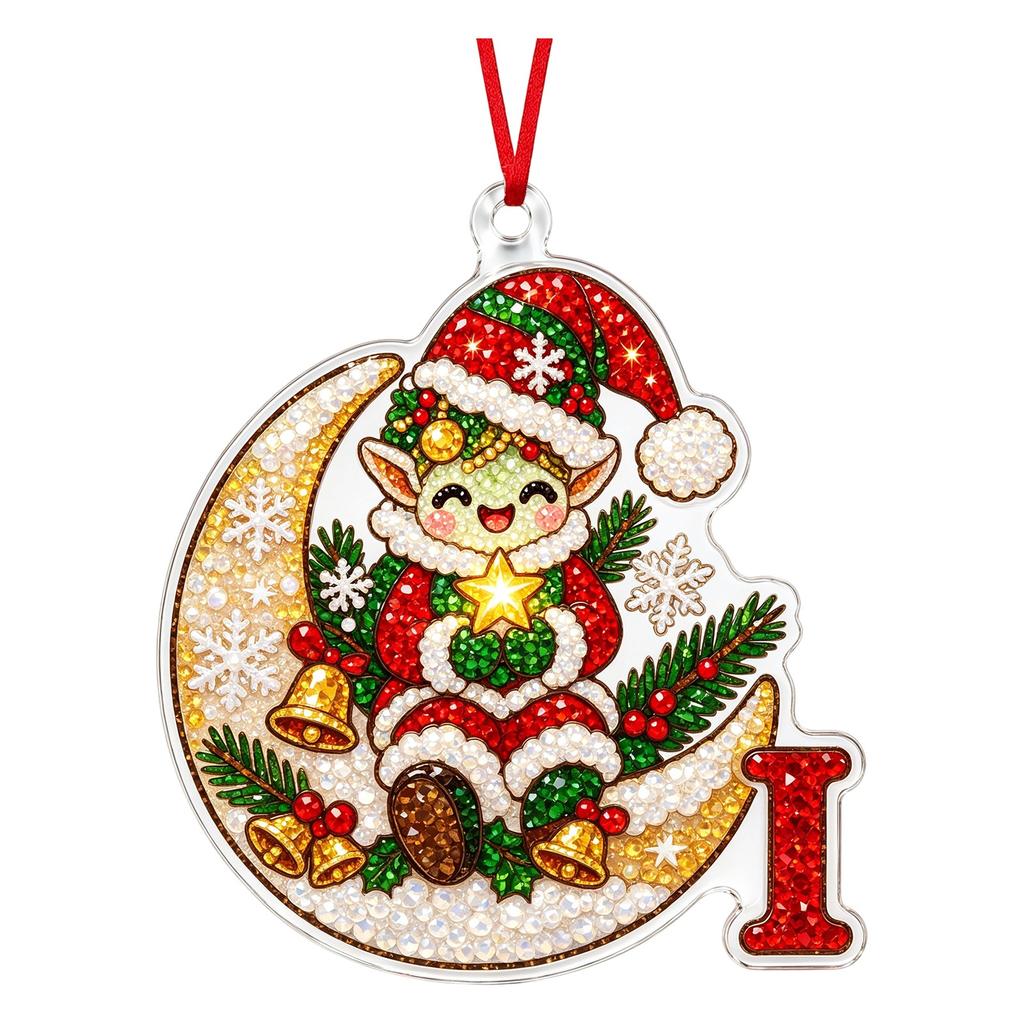 Christmas Cute Pet 2D Acrylic Hanging Ornament for Holiday Tree Decor