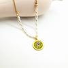 Meier Bone chain freshwater pearl pendant casualins necklace retro enamel bamboo necklace