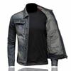 Fashion Slim Men's Lapel Motorcycle Denim Jacket Men's Coat European +H0614
