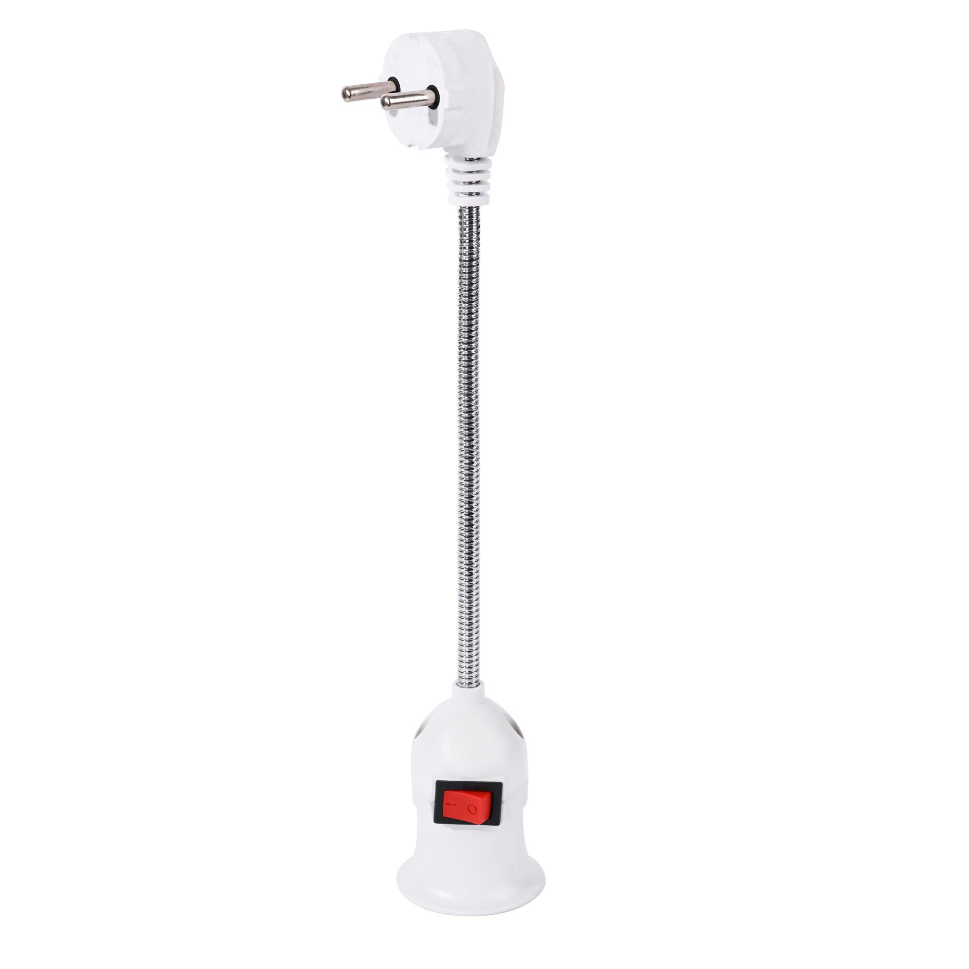 

Универсальный светодиодный патрон E27 с выключателем и гибким шлангом для ночника