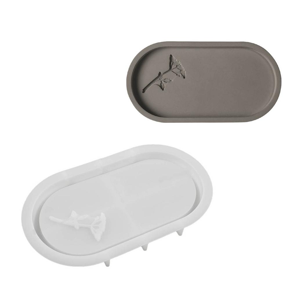 Versatile Resin Dish Mold Elliptical Shape Plate Moulds Resin Casting Mould Silicone Tray Molds for DIY Hand Making