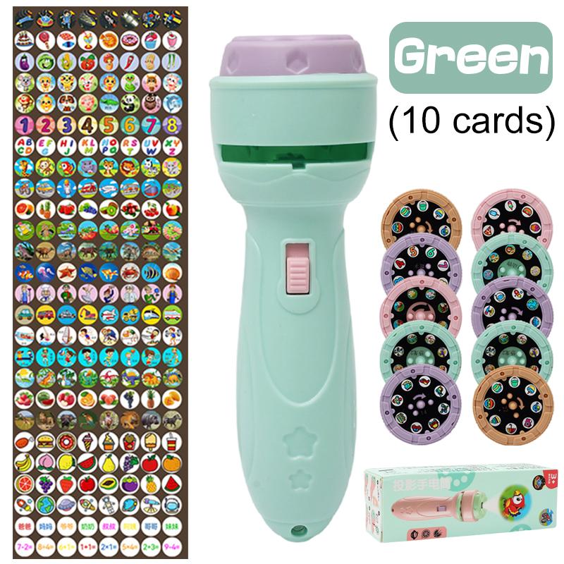 

Cartoon Patterns Projector Flashlight Early Education Puzzle Development Toy Children Enlightenment Torch Flashlight Toy Gifts (As shown-25713)-