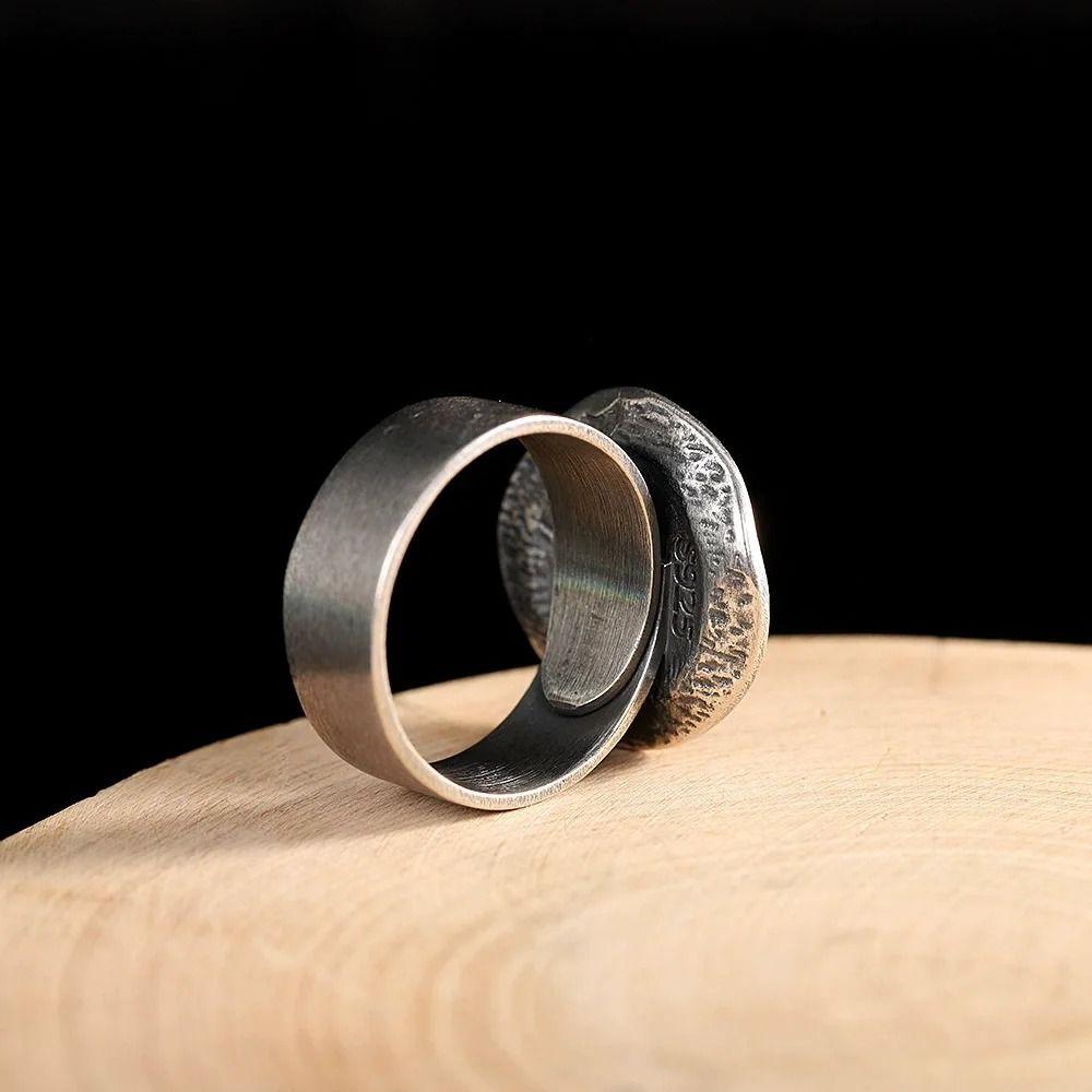 Tajskie Srebrne Pierścionki Etniczne Vintage Pierścionki na Palec Nowe Południowe Czerwone Pierścionki Prezent Impreza Anillos