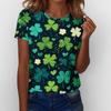 Women's T Shirt Tee Print Short Sleeve Daily Weekend Fashion Basic Regular Top  St. Patrick's Day