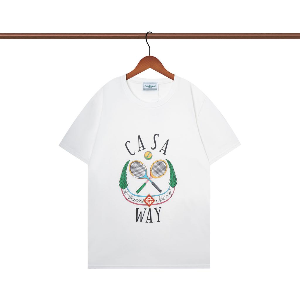 Casablanca 23 Frühling und Sommer Neuheit Fantasie Tor Sternenhimmel Schloss Casa Buchstaben Logo Kurzarm Partner T-Shirt