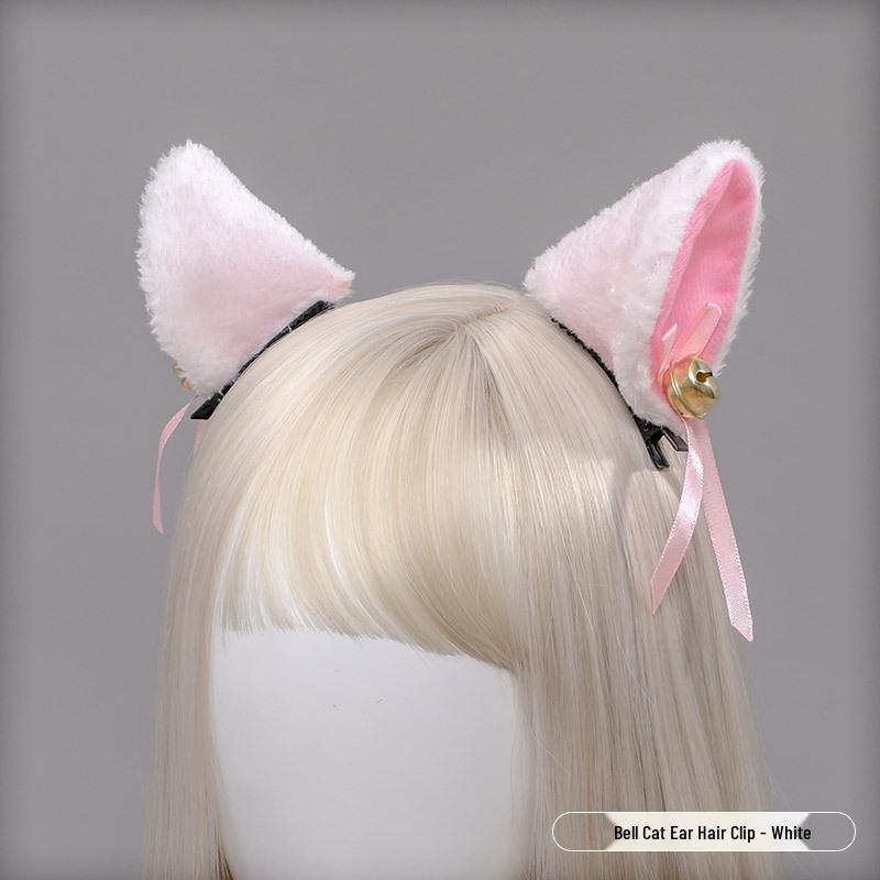 

Handmade Cute Cat Lolita Double Clip Hair Accessories with Beast Bangs Ear Clips