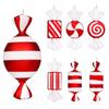 16cm Large Candy Pendant Christmas Decorations Wedding Decorations Red and White Painted Gold Party Decorations Home Decorations
