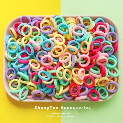 Colorful Seamless Elastic Hair Tie and Thumb Ring for Kids