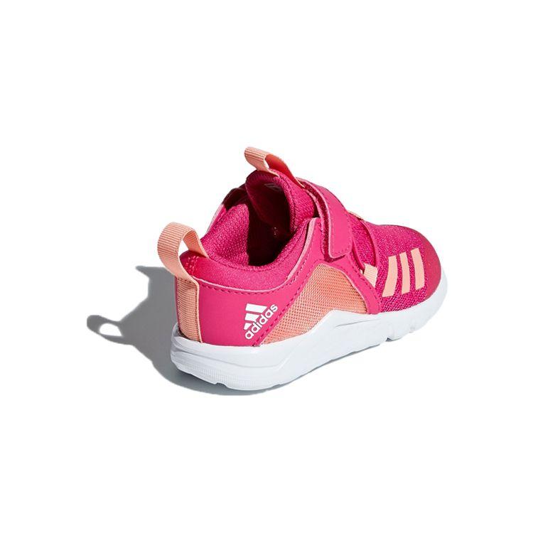 Adidas Flex El I Velcro Sports Non-Slip Low-Top Running Shoes Baby Sneakers Pink White AH2571