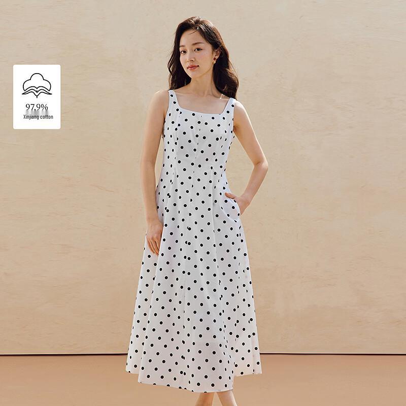 INMAN French Retro Polka Dot Cami Dress L