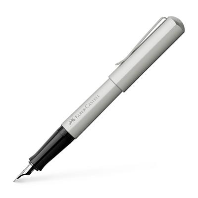 Faber-Castell EF Hexa Silver Matte Fountain Pen, Extra Fine Nib, 150592, Dual-Use, Officially Imported