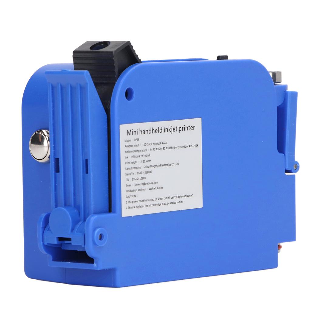 Handheld Inkjet Printer Portable Multilingual HD LED Touch Screen Inkjet Printer for QR Code 100‑240V EU Plug