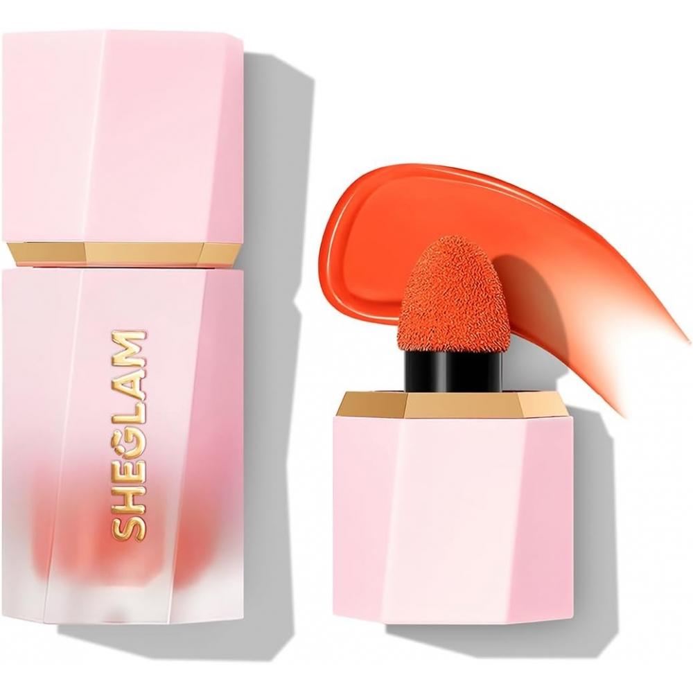 Sheglam Seagram Color Bloom Жидкие румяна Матовая текстура макияжа Апельсиновая корка Апельсиновая корка