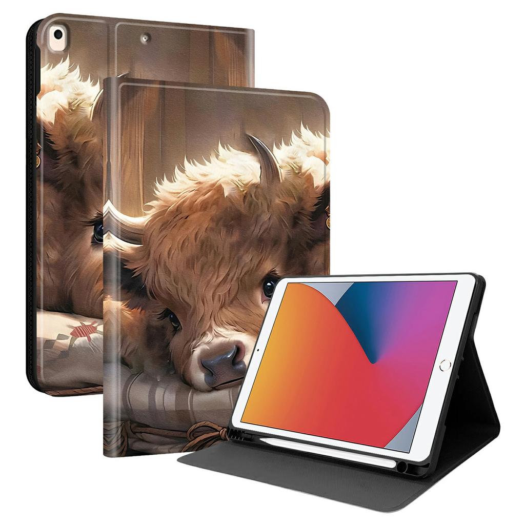 PU Leather Case For iPad 10.2 (2021) / (2019) / (2020) Pattern Print Tablet Cover Stand with Pen Slot (Stylus Not Included)