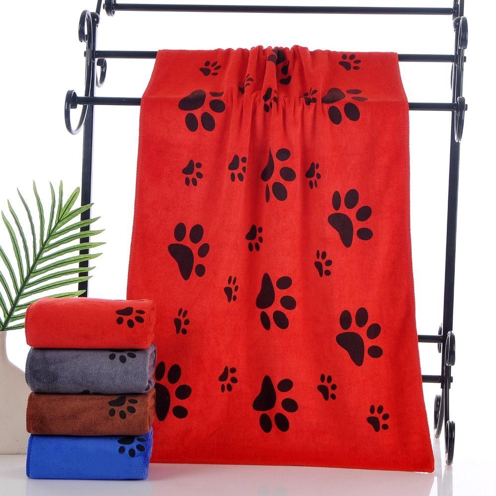 Absorbent Microfiber Dog Towel Polyester Fiber Absorbent Pet Towel Car Wiping Cloth Dog Grooming