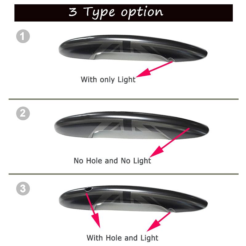 For MINI Cooper S JCW F55(5-Door) F60 Countryman Exterior The Black Flag Door Handle Cover Decoration Car Styling