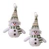 Set Of 2 LED Illuminated Snowmen with Seasonal Attire Christmas Home Ornament Stylish Festival Office Decorative Lamp