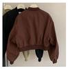 Autumn 2025 Korean Style Petite Slimming Short Baseball Jacket for Women