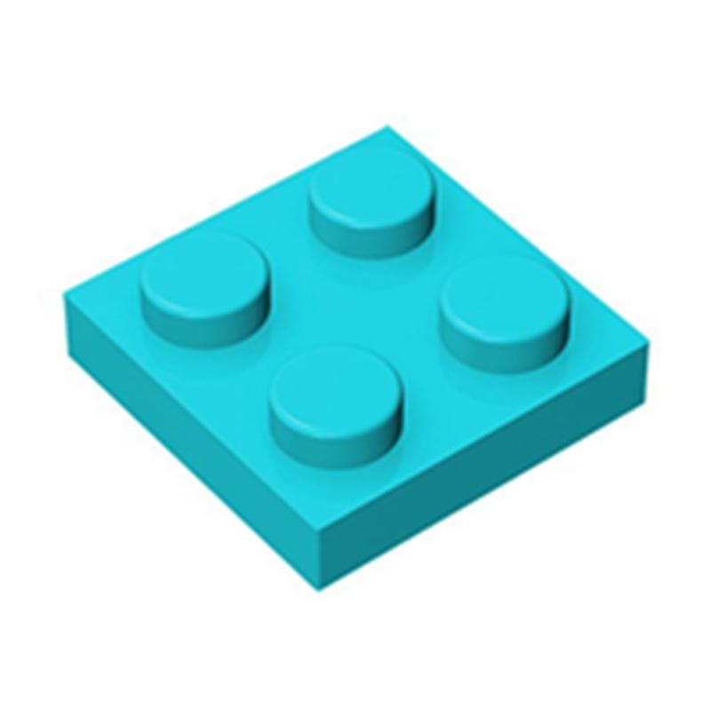 80pcs Plate 2x2 Dots Muilt-Colored Compatible with 3022 94148 Self-Locking Bricks Building Blocks Toys Accessories