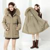 Cotton Clothes Winter New Thickened Pie Overcome Women's Waist and Thin Hooded Big Sweater Cotton-padded Coat Women