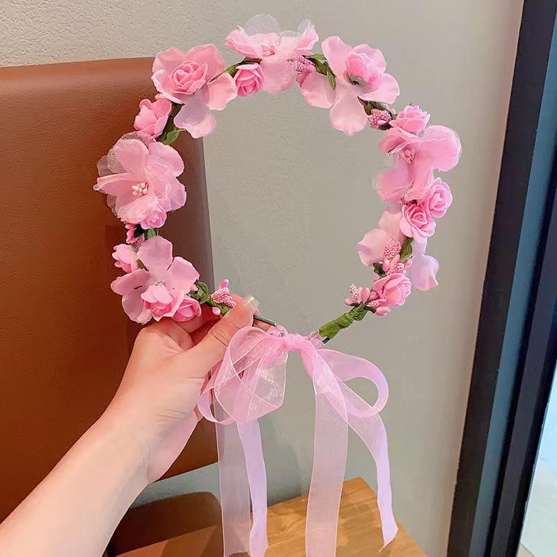 

Свадебный аксессуар для волос невесты Жемчужный Цветок Ободок для волос Девушки Кристальная Цветочная Корона Венок Ободок на голову Головной убор Украшение для волос