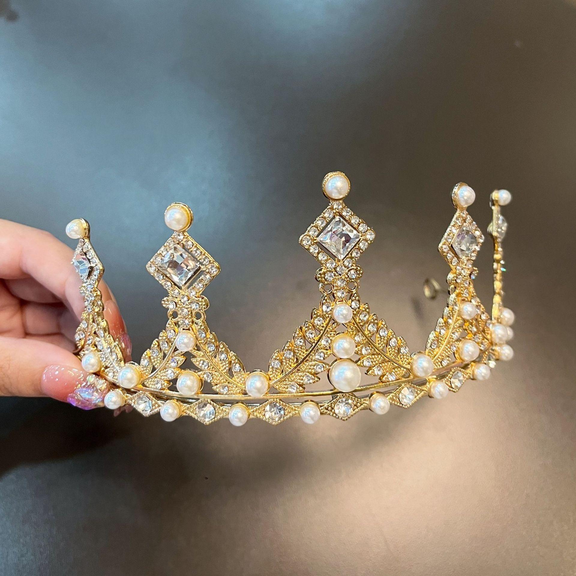 Корона Головной убор Головной убор Супер Флэш Гальванизированный Стразы Ювелирные Изделия Невесты Сплав Корона Принцессы Корона