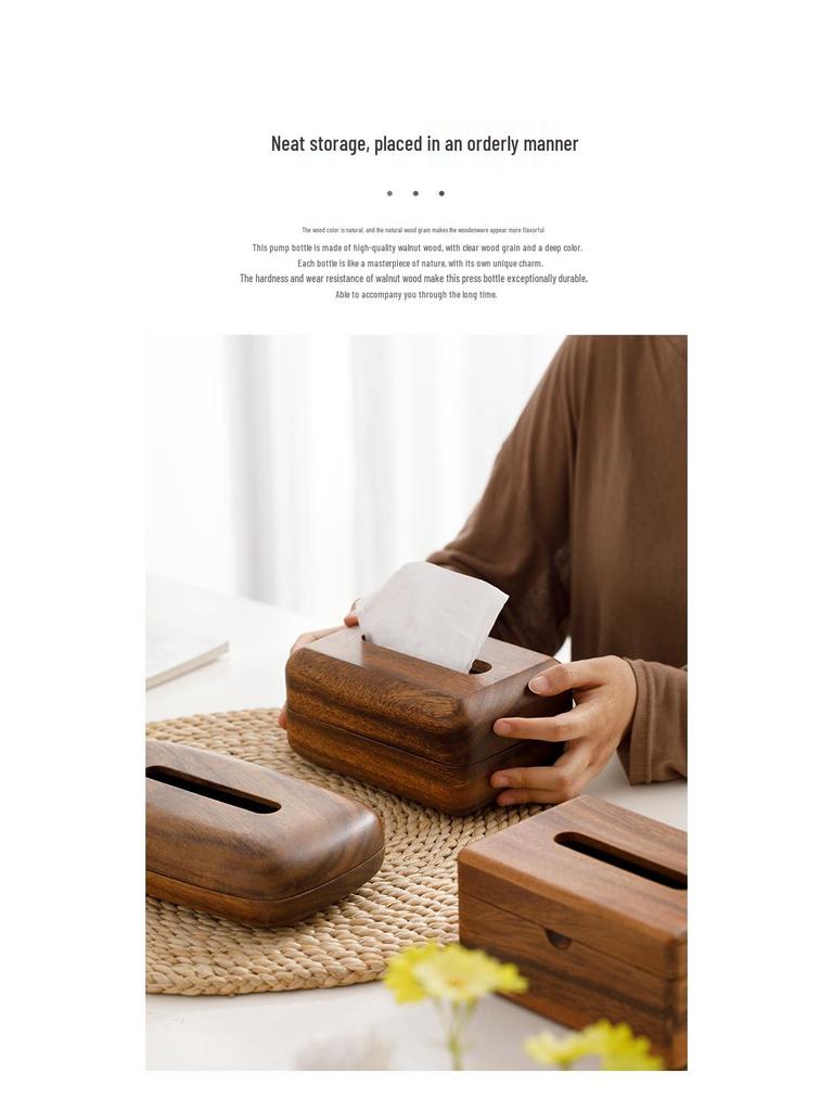 Solid Wood Tissue Box for Home, Hotel, or Office: Simple and Stylish Design