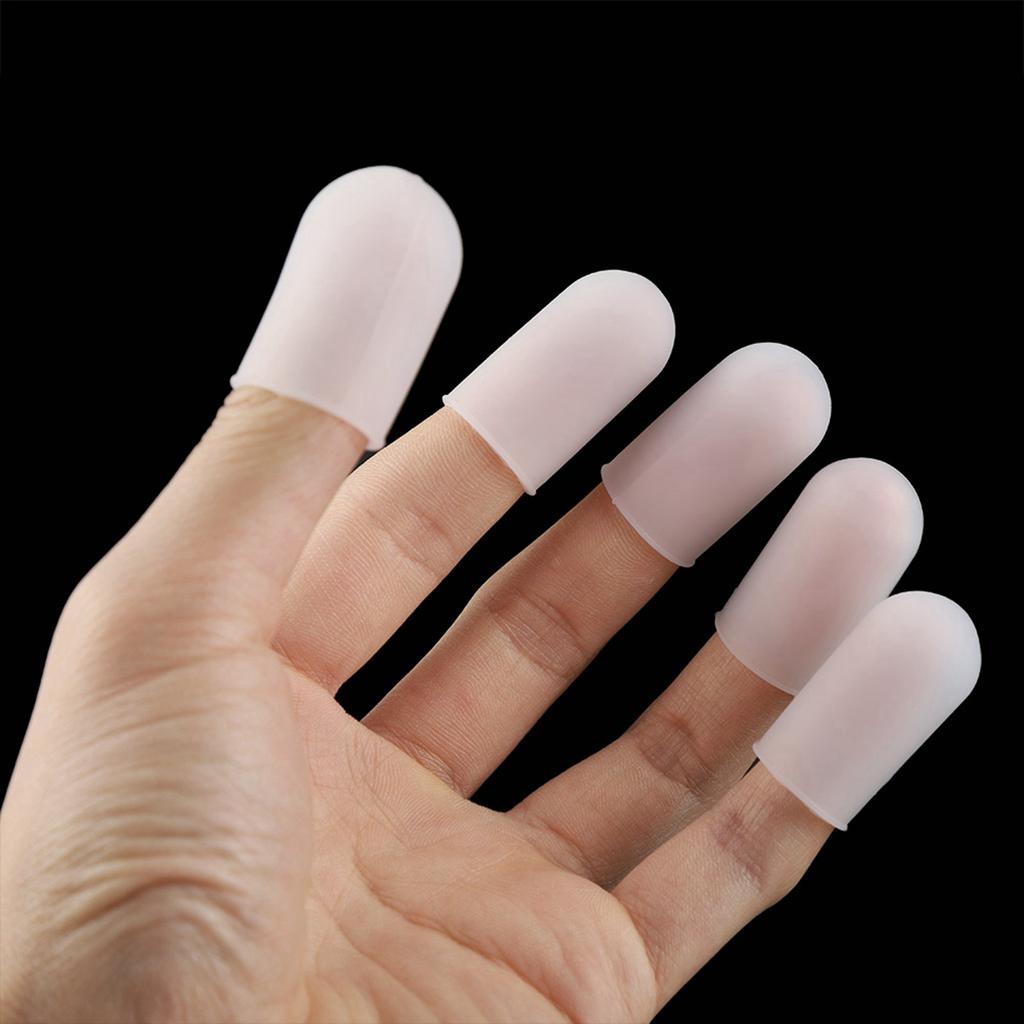 Finger Cots, 5pcs Silicone Finger Gloves Finger Condoms with food grade materials for Ht Cooking Baking Barbecue