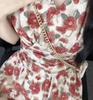 2026 Plus Size French V-neck High-waisted Print Dress - Elegant Slimming Summer Style for Women